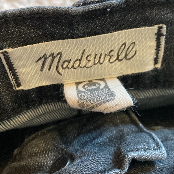 Madewell The Perfect Vintage Crop Jean 27 black high rise waist - Picture 13 of 13